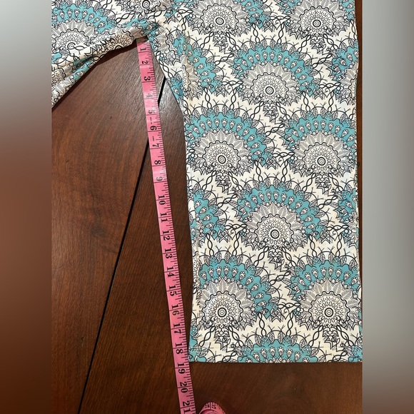 Women's Pajamas Set Button Down Short Sleeve Tugege Capri Sleepwear Sz M - Picture 10 of 13